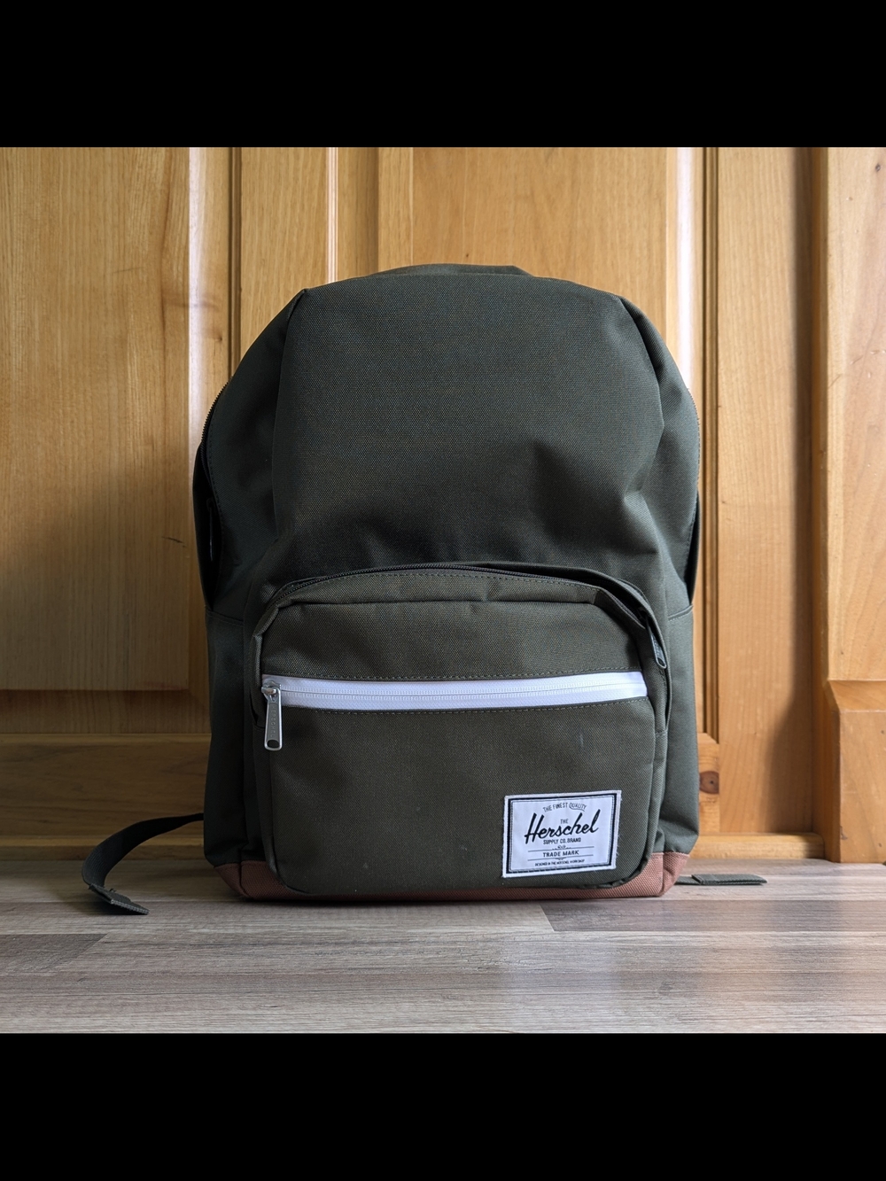 Herschel Supply Company Olive Green Backpack with Brown Base